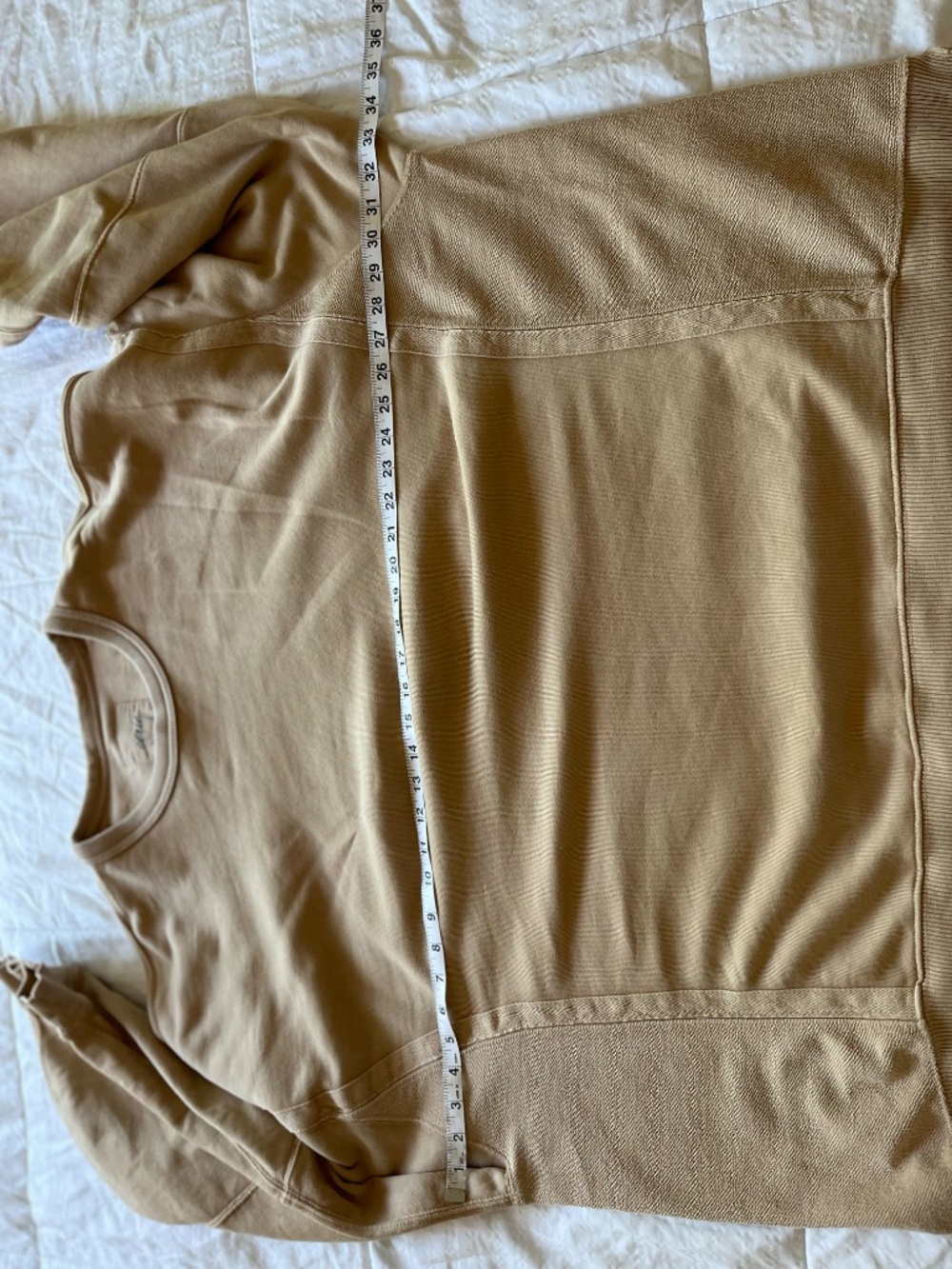 Aerie Women's Tan Oversized Crewneck Sweatshirt, 2X Plus Size - Picture 13 of 16